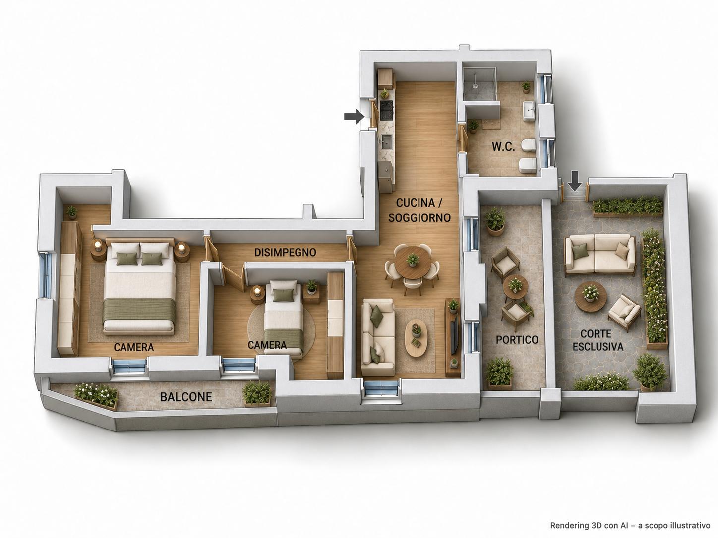 apartment-pool-lake-garda.jpg Trilocale in vendita a Polpenazze del Garda con giardino e piscina
