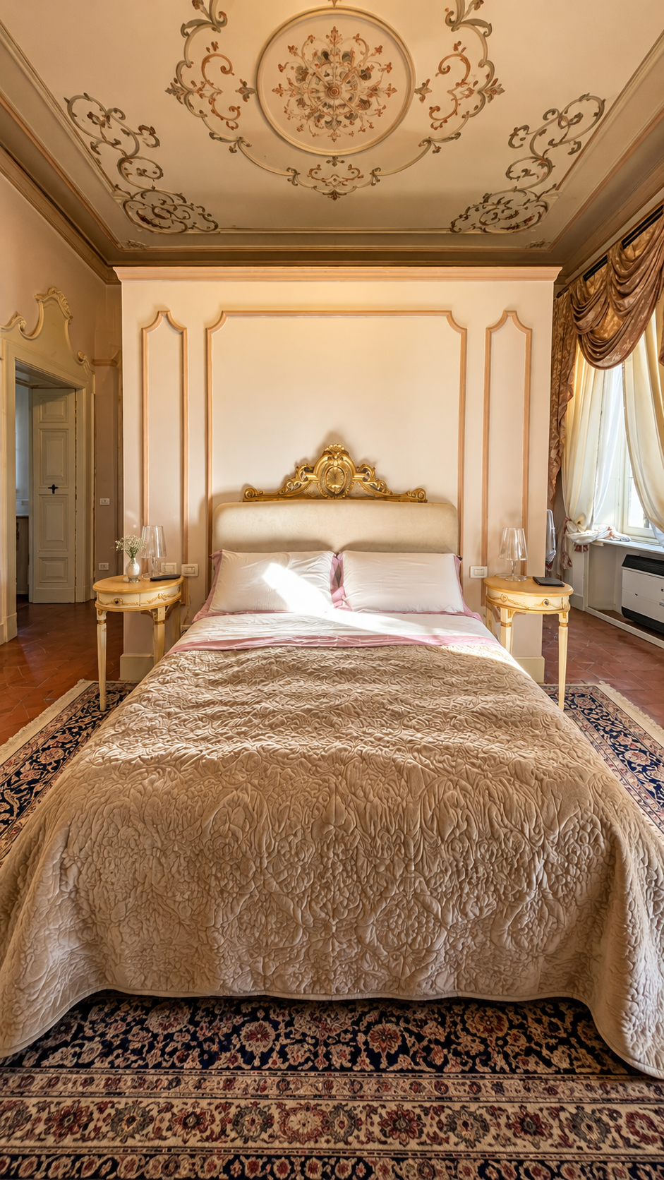 villa-location-eventi.jpg Historic villa façade overlooking its private garden in Gavardo, Italy.